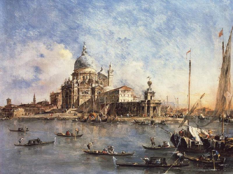 Francesco Guardi Venice The Punta della Dogana with S.Maria della Salute oil painting image